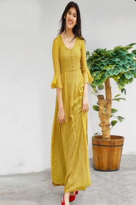Gorgeous Yellow Color Suit With Bottom Dupatta