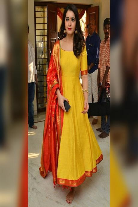 Trendy yellow Color Plain Salwar Pattern