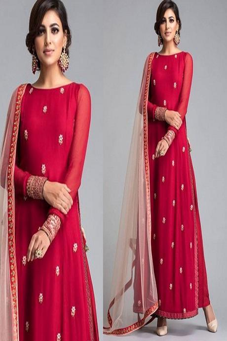 Heavy Embroidered Work Regular Wear Salwar Suit