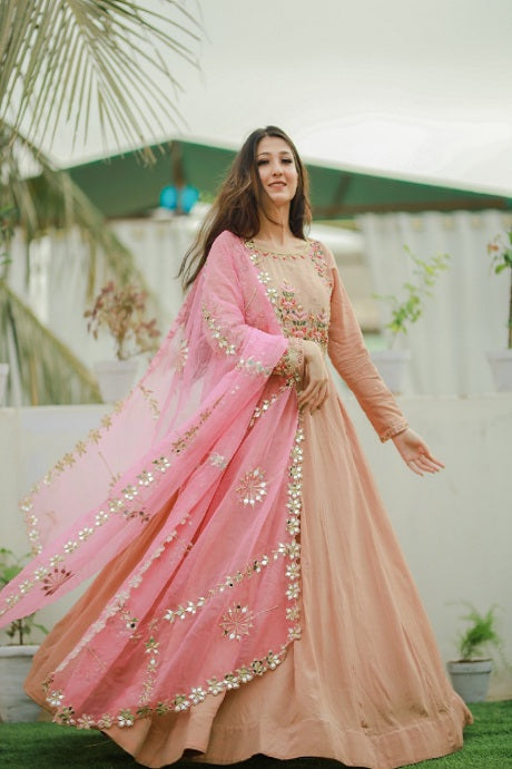 Light Grey Work Party Wear Bollywood Designer Gown
