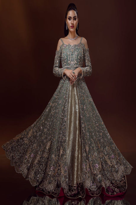 Grey Black Color Beautiful Designer Party Wear Sequin Fancy Gown
