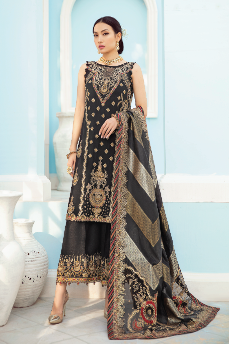 Royal Black Color Dress With Rich Looks
