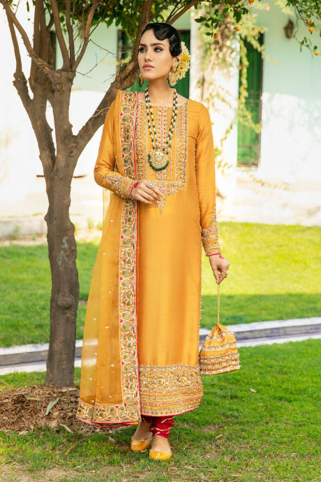 Designer Heavy Yellow Color Anarkali Flared Embrodiery Work Salwar Suits