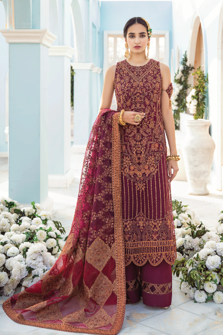 Beautiful Maroon Color Attractive Gown Dress For Women