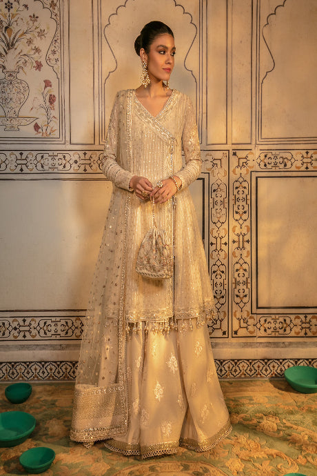 Stylish Cream Color Designer Salwar Suits Designs Online