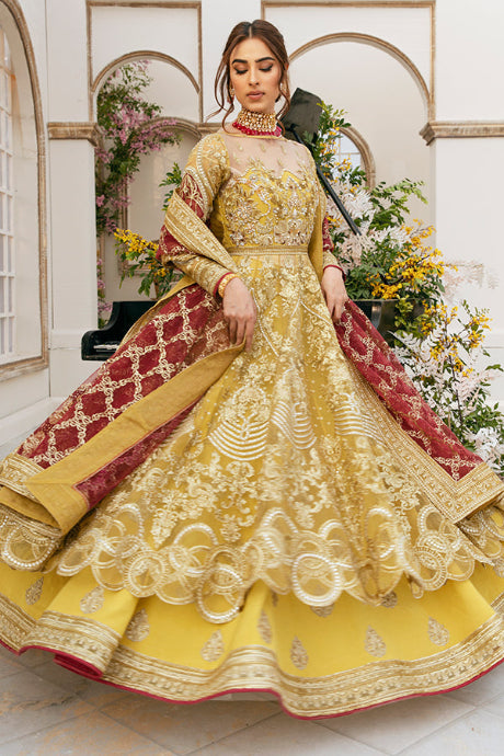 Blissful Yellow Color Attractive Designer Heavy Designer Gown