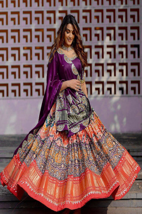 Women Multi Satin Silk Sabyasachi Festival Wear Lehenga Choli Collection 2022