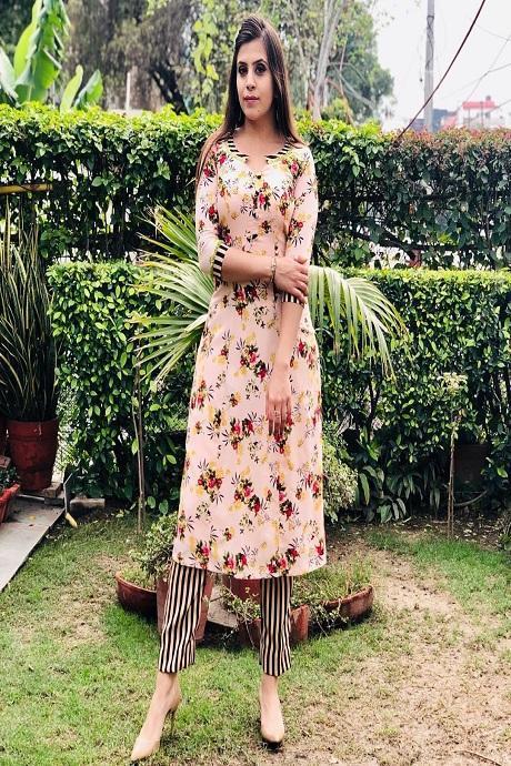 Bottle Cream Color Attractive Printed Salwar