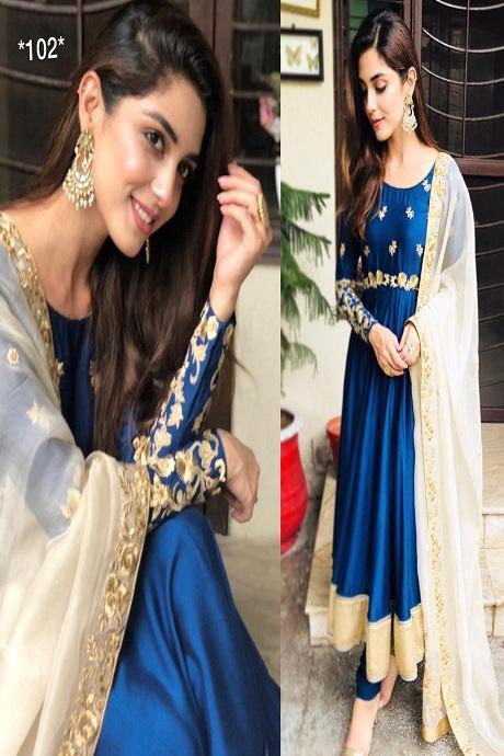 Blue Color Stylish Anarkali Salwar Kameez