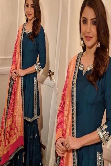 Bottle Green Color Festival Wear Pure Silk Salwar Kameez