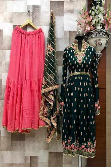 Actress Designer multi Color Party Wear Salwar Sarara Designs