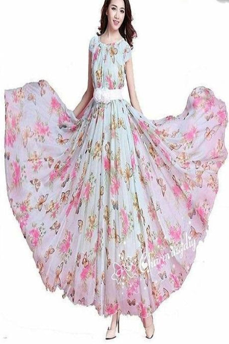 Fashionable Pure Multi Color Georgette Printed Anarkali Kurti
