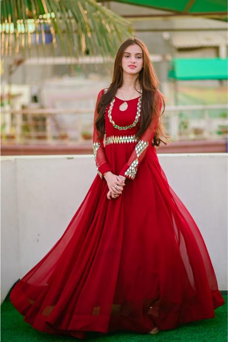 Beautiful Red Online Gown For Girls 2021 Designs