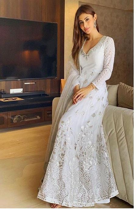 white Color Embroidery Work Salwar Online