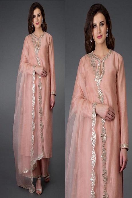 Admirable Peach Color Designer Online Salwar Suits