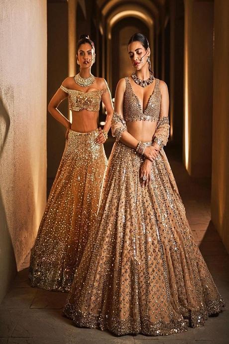 Art Silk Designer cream color Jardoshi Embroidery Work Lehenga Choli Party Wear
