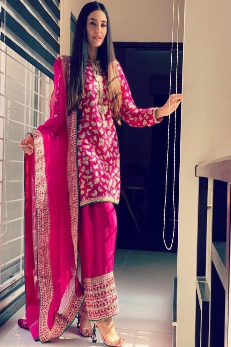 Soft Heavy Silk Red Anarkali Kurti Plazoo In Low Rate