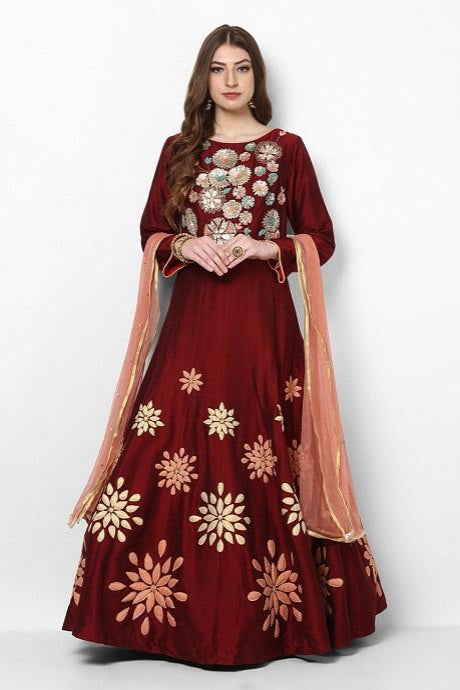 Fashionable Red Color Hand Work Salwar Online