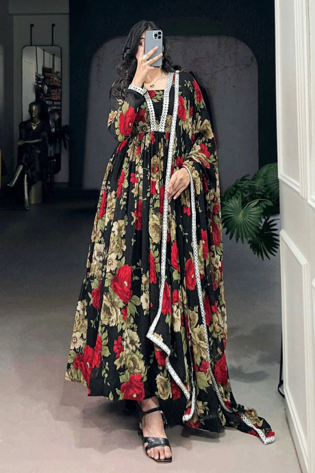 Attractive Mirror Online Low Rate Gown For Girls