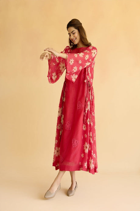 Printed Designer Embroidery Work Lowest Rate Gown For Girls