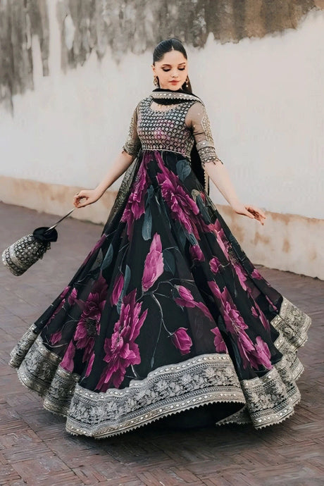 Mirror Work Silk Gown Dress Design