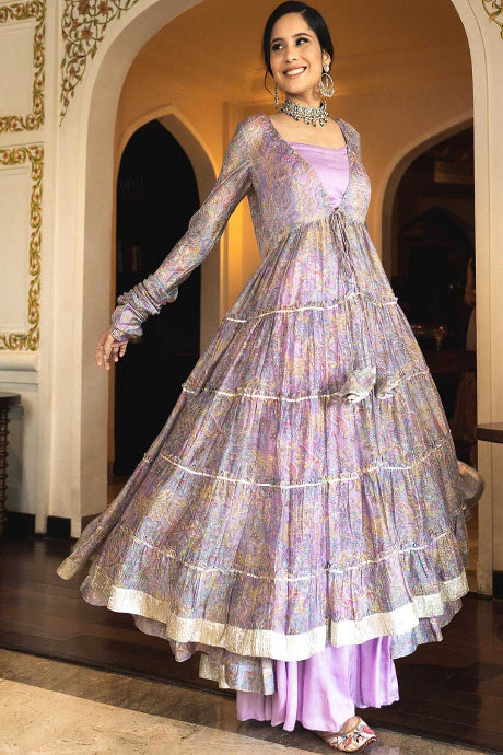 Designer Heavy pink Color Party Wear Anarkali Gown Dress