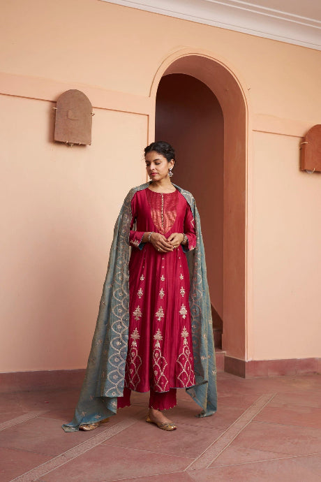 Designer Heavy Organza Silk Gown Online Shopping for women