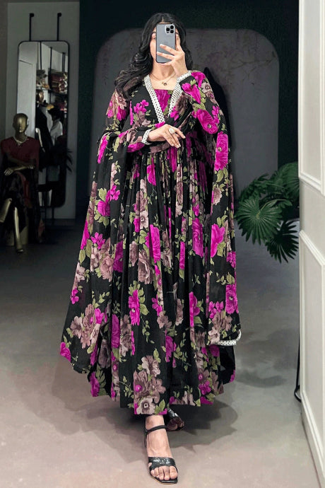 Designer Heavy Embroidery Work Gown In Lowest Price for women
