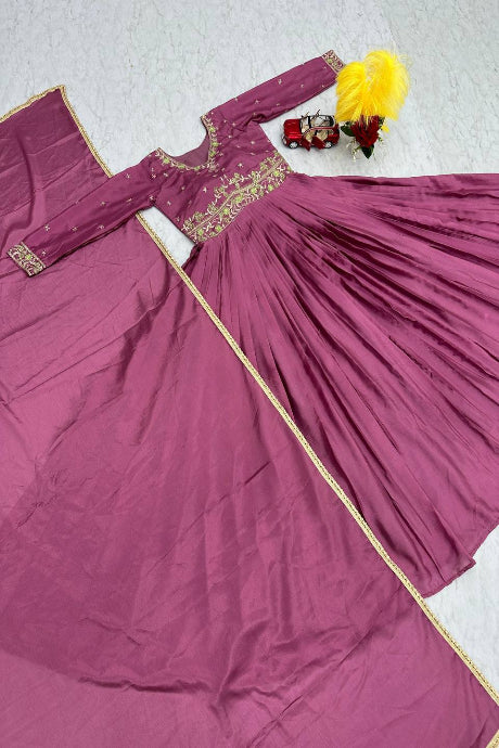 Mirror Party Wear Gown Dress For Girls