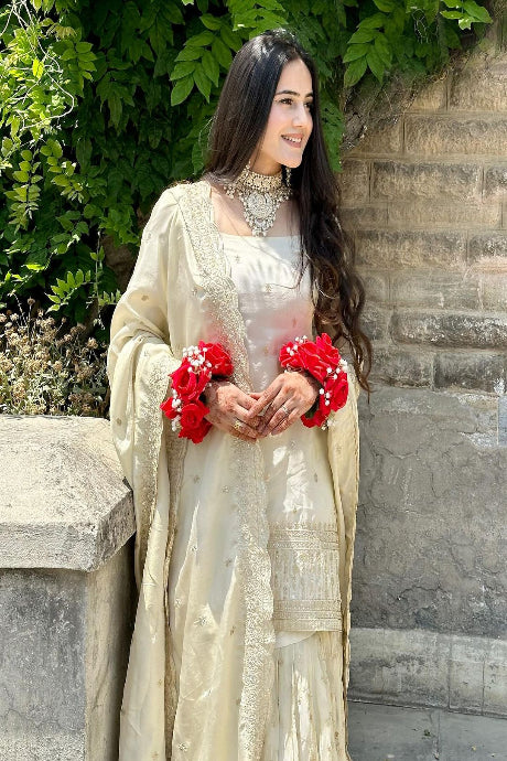 Stylish Designer Straight Parrot Gorgette Gown Online for women