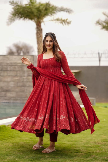 Pure Silk Party Gorgette Gown for girls