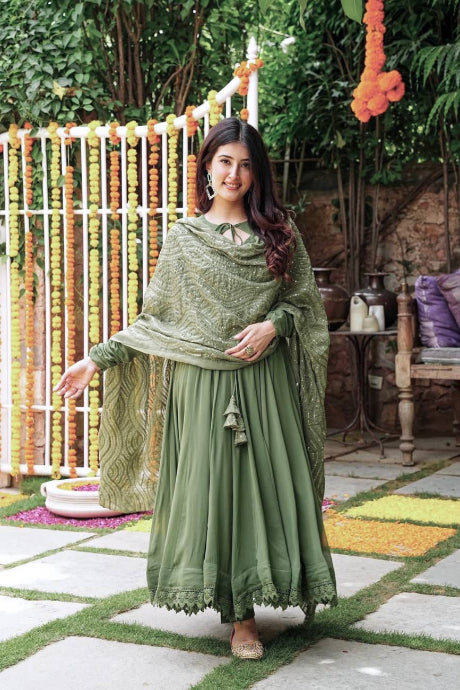 Embroidery and Hand Work Latest Designer Gown for girls