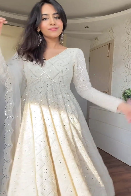 Beautiful Attractive Hand Work Stylish Gown for girls