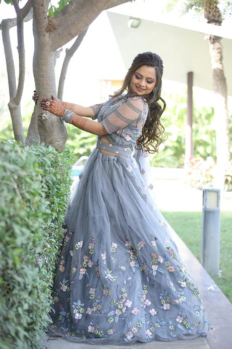 Amazing Firozi Color Round Anarkali Flair Gown Designs