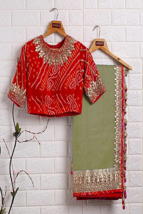 light green color Designer Party Wear sarees Collection Design for women