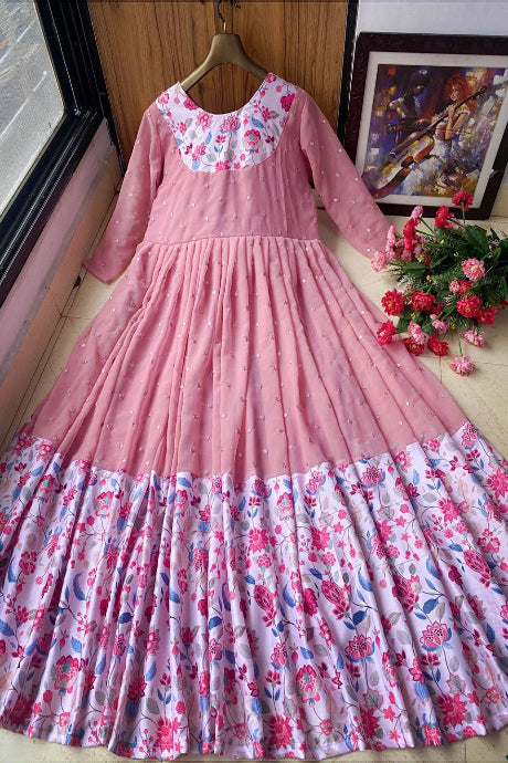 Enchanting Designer pink Color Best Online gown for women