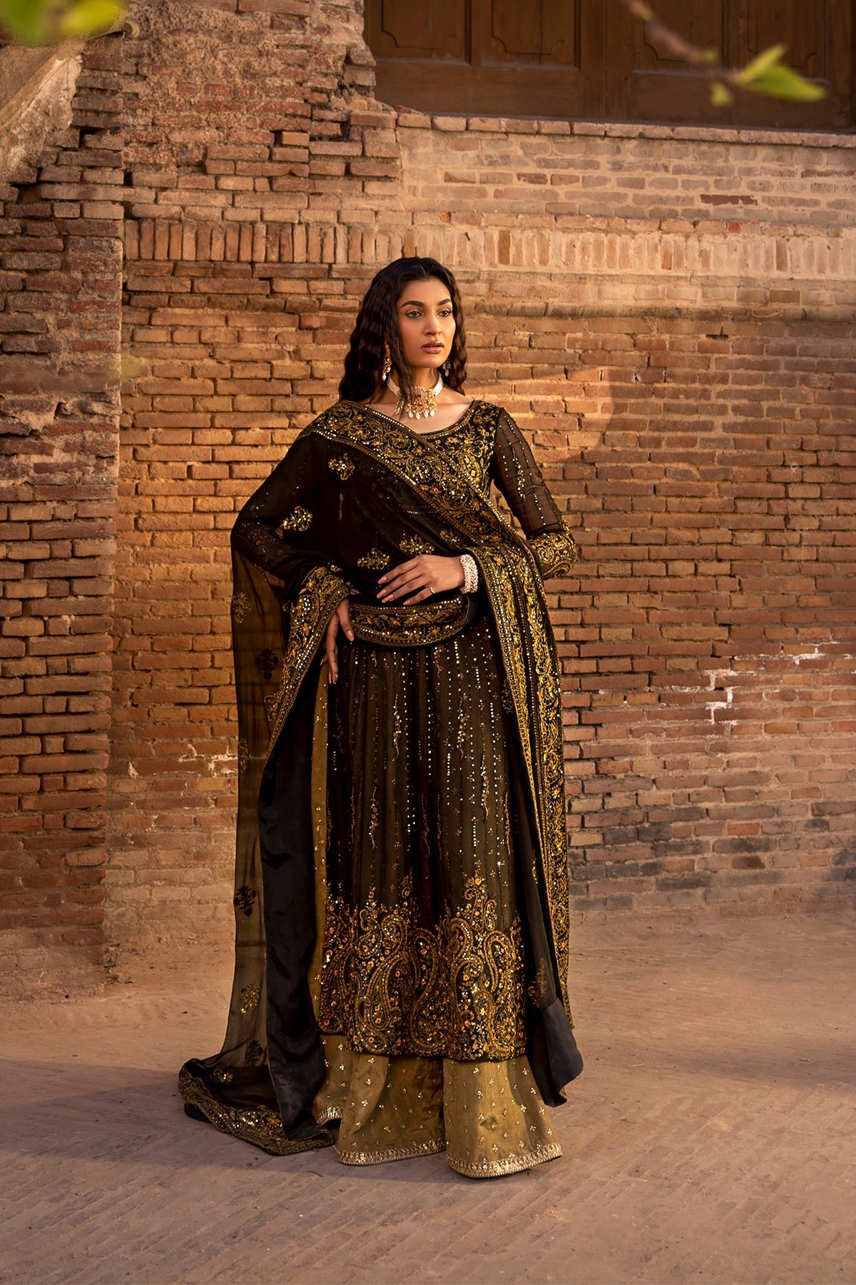 Admirable mehndi Color Designer Fancy Kurti N Palazzo Set