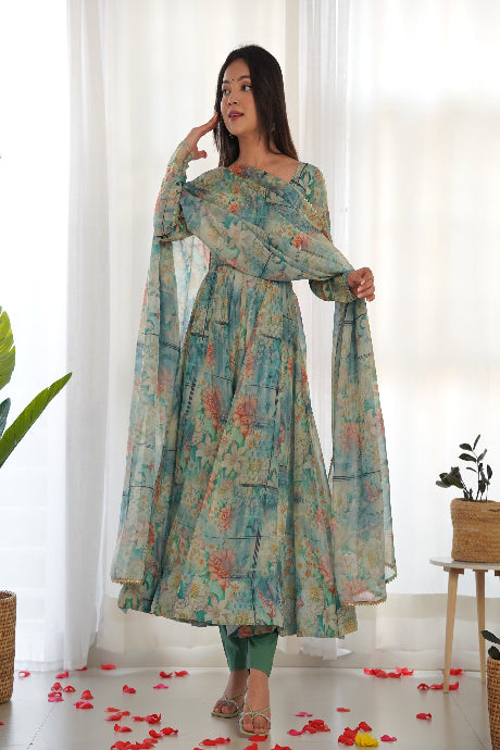 Color Best Latest Hand Work Gown For Girls