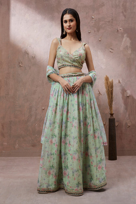 Best Online Beautiful Designer Online light green Lehenga For Bride