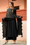 Black Color Rounded Designer Regular Wear Salwar Suits