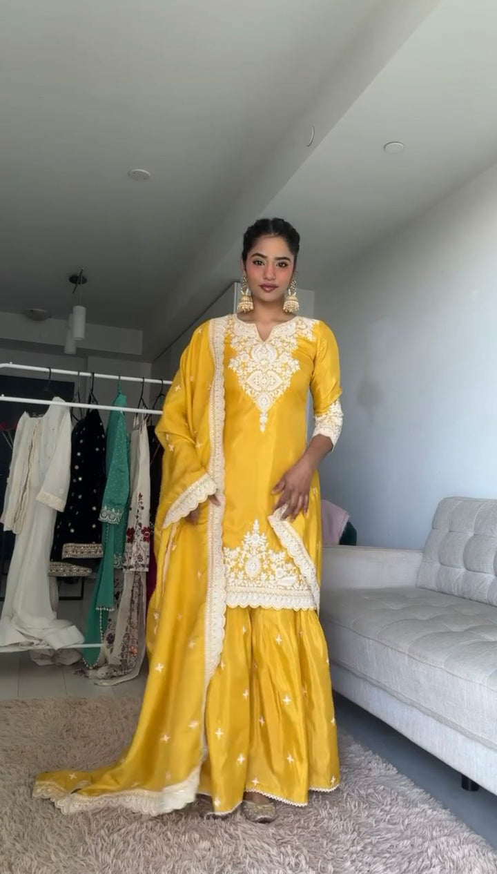 Silk Embroidery Hand Work Latest Designer Gown