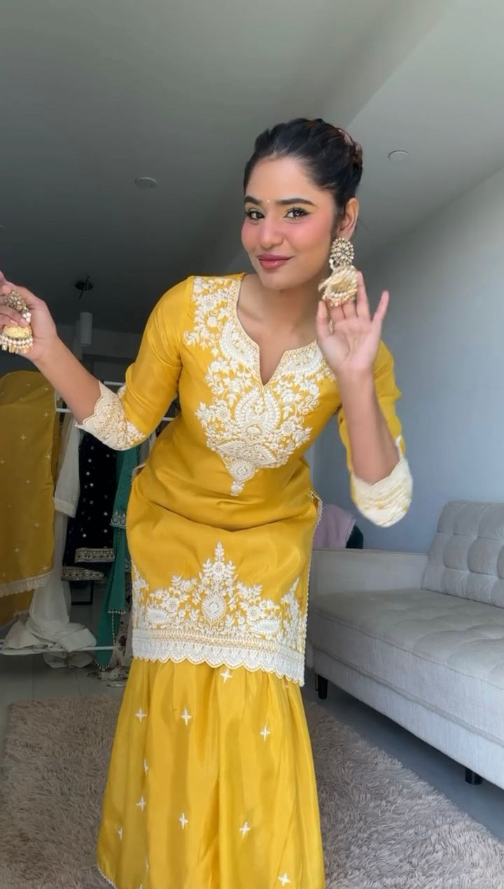 Silk Embroidery Hand Work Latest Designer Gown