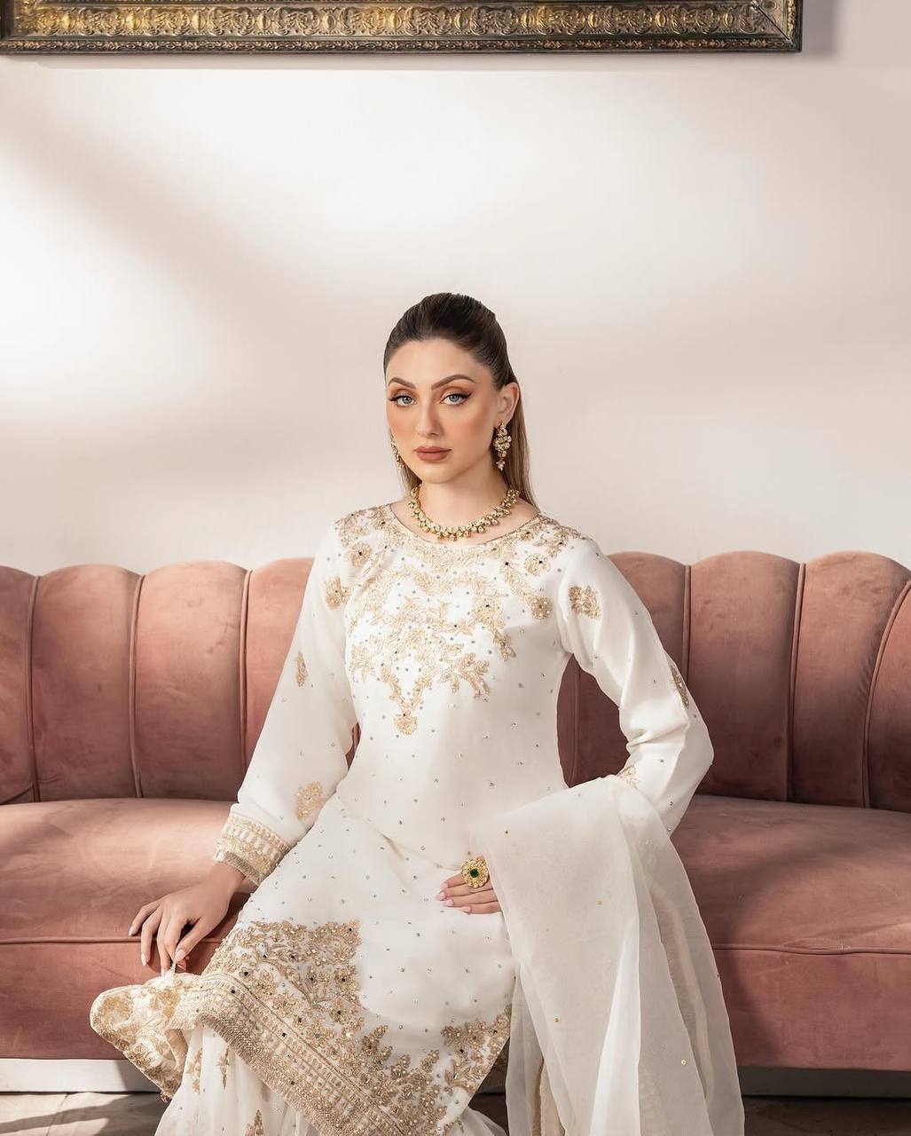 white Color Salwar kameez for women