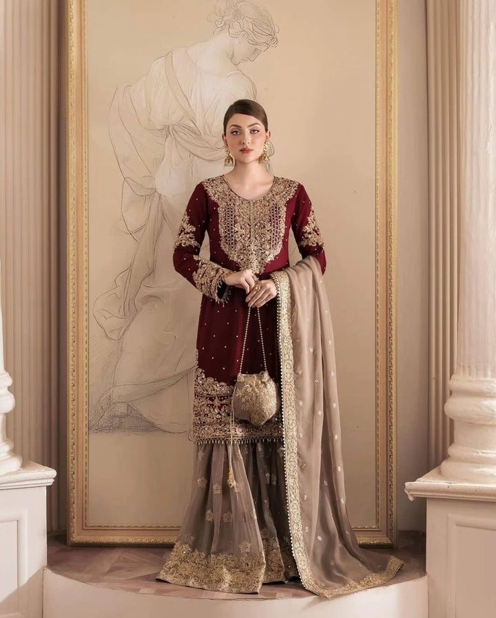 Fashionable Pure Georgette Embroidery Hand Work Kurti Desgins