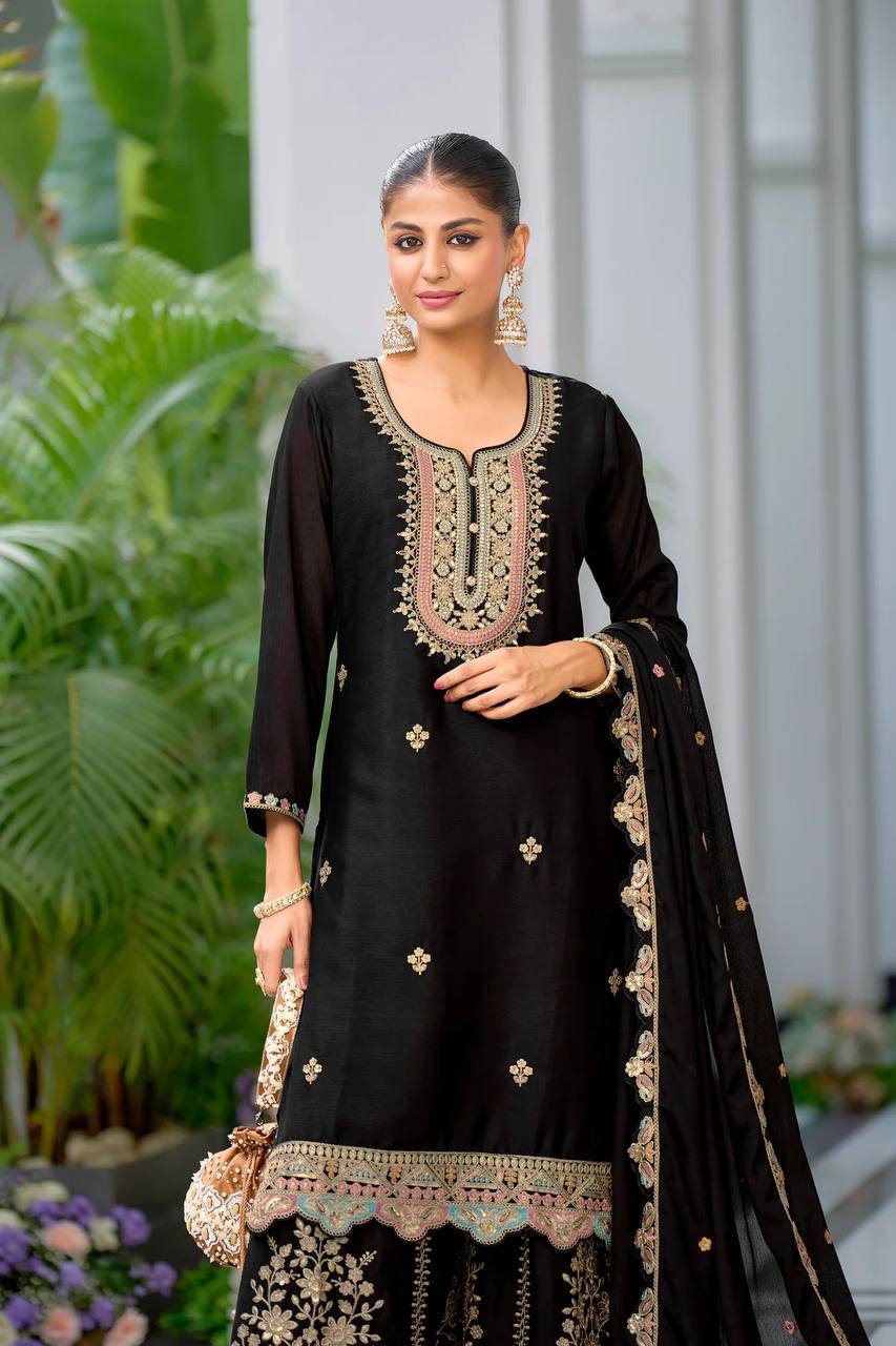 Pure Georgette Embroidery Hand Work Latest Designer Salwar