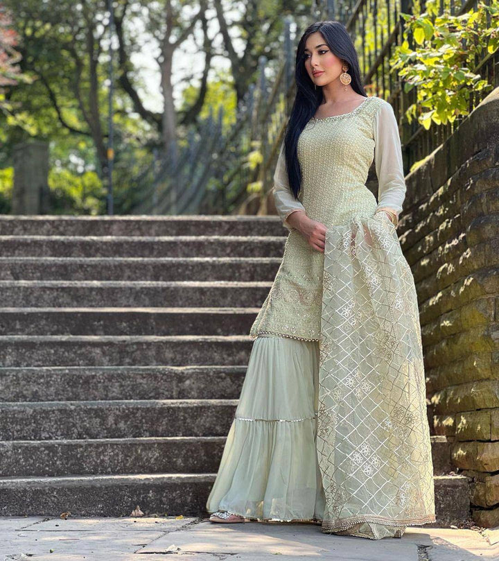 Fancy green Color Fancy salwar kameez for girls