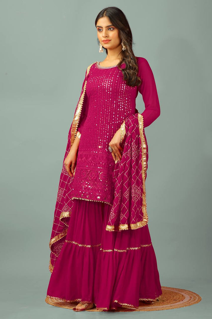 pink Color Designer Palatial Online Salwar kameez For Girls