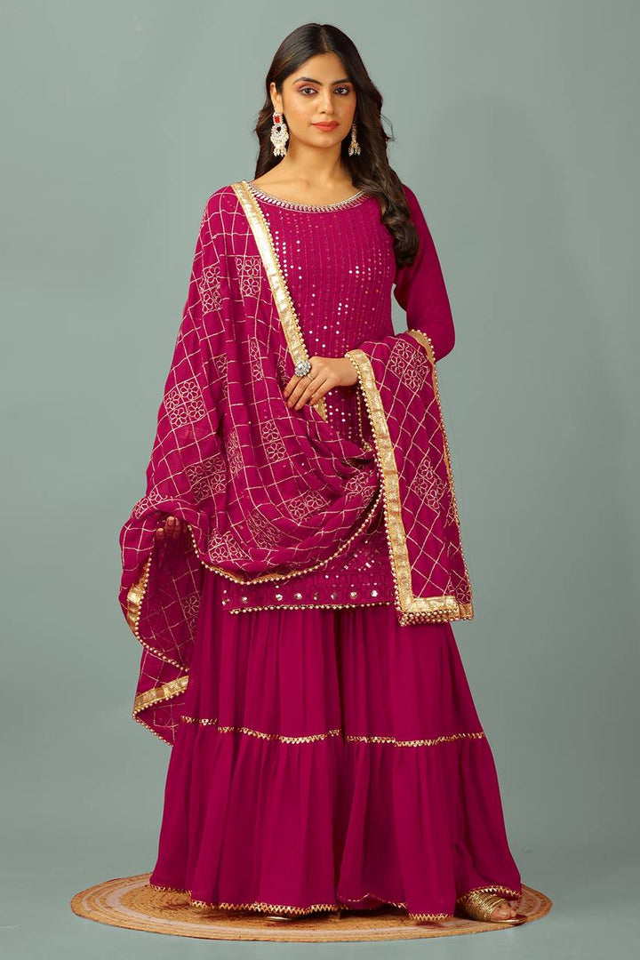 pink Color Designer Palatial Online Salwar kameez For Girls