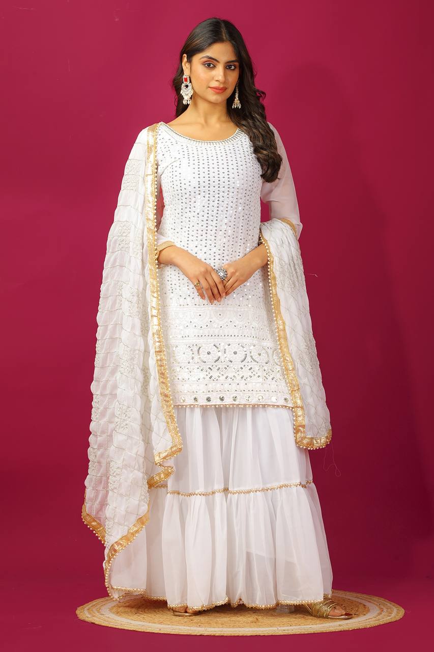 Womens Pure Cotton Silk Printed Anarkali Salwar Kameez