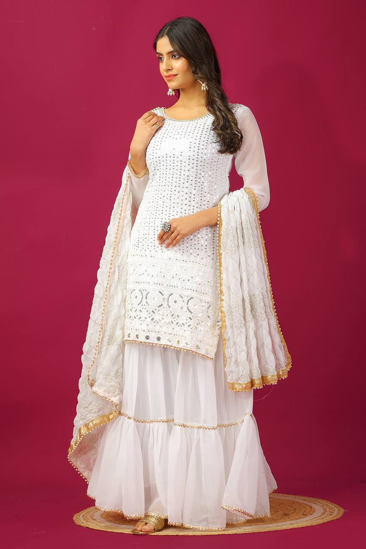 Womens Pure Cotton Silk Printed Anarkali Salwar Kameez